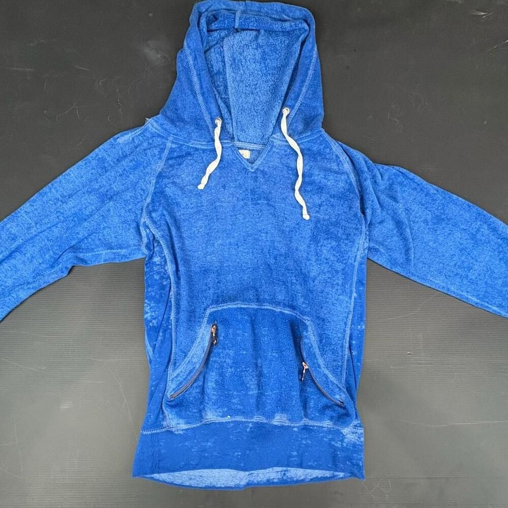 Ocean Drive size M. Blue hoodie with pockets and drawstring